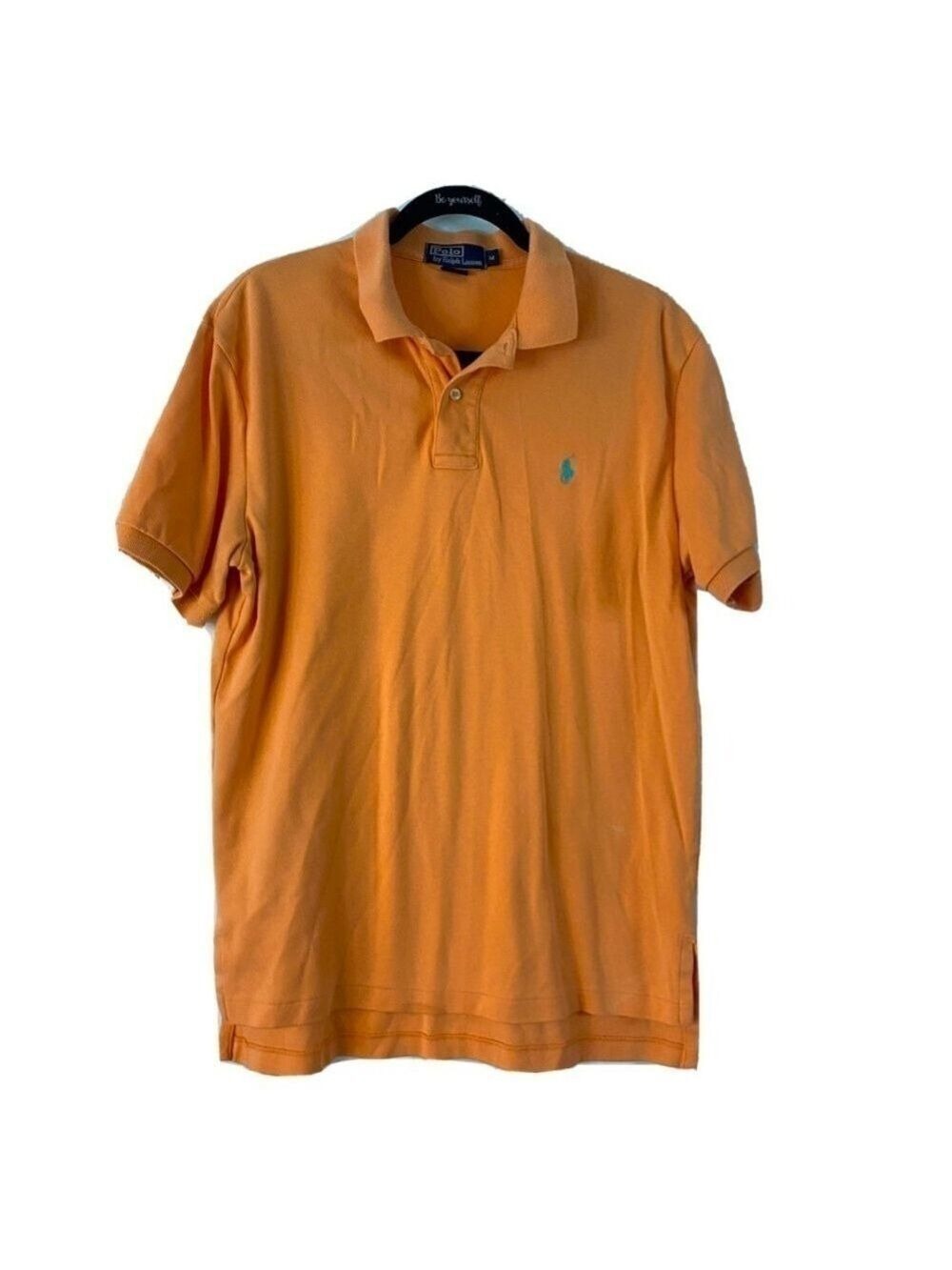 Polo Ralph Lauren Men’s Orange Short Sleeve Polo Shirt Size Medium Preppy Fall
